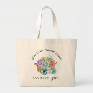 Bolso De Tela Gigante Hilo Personalizado para Ganchillo