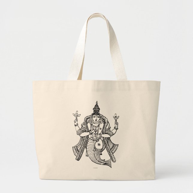Bolso De Tela Gigante Hinduism: Vishnu (Frente)