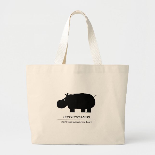 Bolso De Tela Gigante Hipopótamo (Frente)