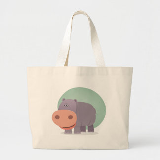 Bolso De Tela Gigante Hipopótamo del dibujo animado