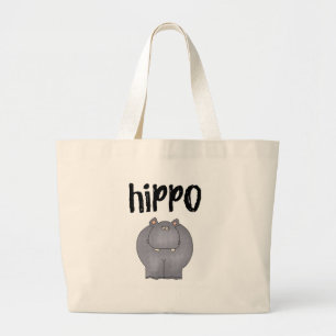 Bolso De Tela Gigante Hipopótamo gris