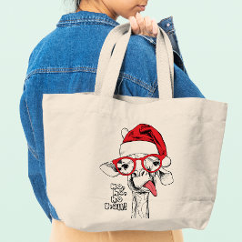 Bolso De Tela Gigante Hipster Navidades Giraffe Holidays Funny Animal