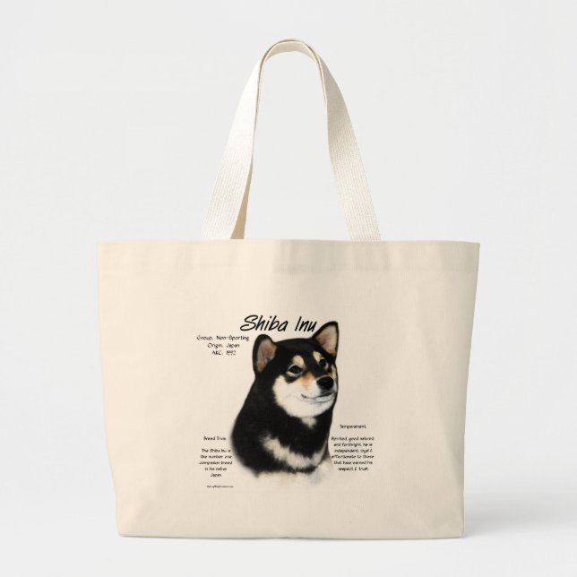 Bolso De Tela Gigante Historia de los indios shiba negros (Frente)