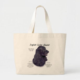 Bolso De Tela Gigante Historia española de Cocker en inglés negro