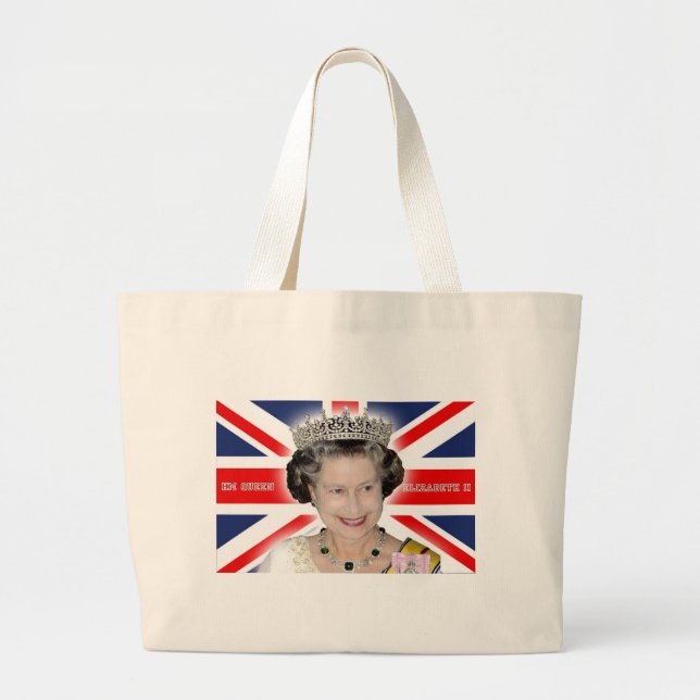 Bolso De Tela Gigante HM Queen Elizabeth II - Foto pro (Frente)