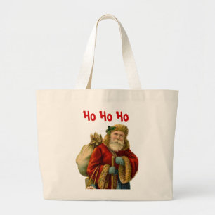 Bolso De Tela Gigante Ho Ho Ho Ho Ho Vintage Style Padre Navidad