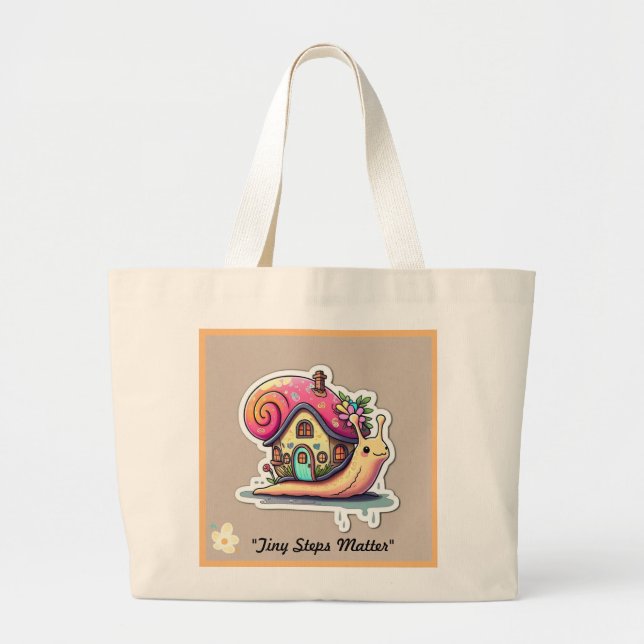 Bolso De Tela Gigante "Hogar, refugio dulce" (Frente)