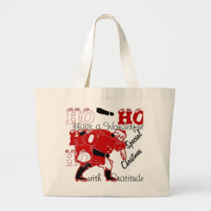 Bolso De Tela Gigante HOHOHOHO Tiene Navidades maravillosos con gratitud