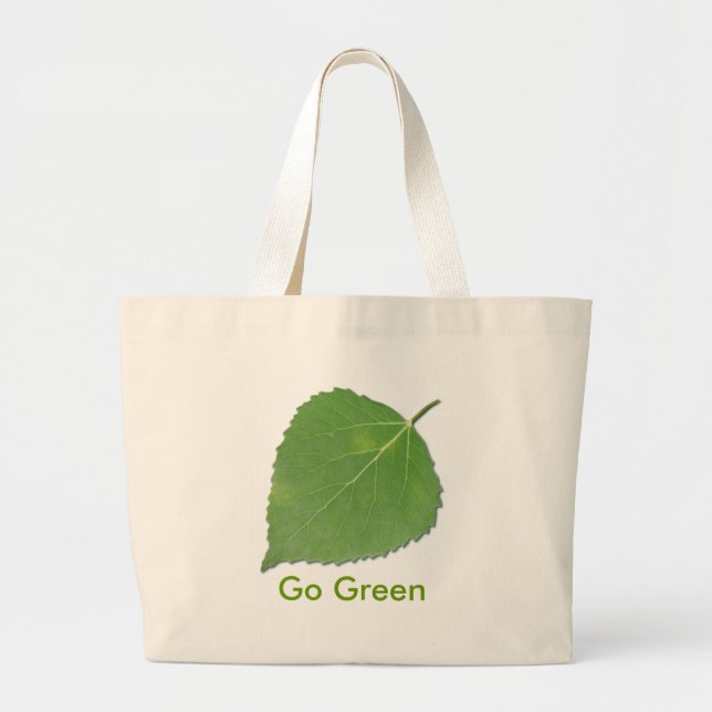 Bolso De Tela Gigante Hoja EcoBag de Aspen (Frente)