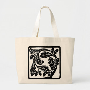 Bolso De Tela Gigante Hojas de roble de estilo Art Nouveau