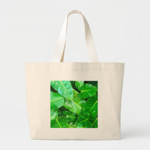 Bolso De Tela Gigante Hojas verdes Palm Leaf selva tropical selva