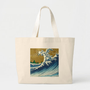 Bolso De Tela Gigante Hokusai Big Wave Océano vintage de Japón