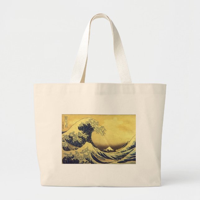 Bolso De Tela Gigante Hokusai -UKIYOE- (Frente)