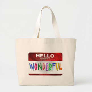 Bolso De Tela Gigante Hola Mi Nombre es Maravilloso