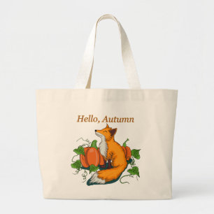 Bolso De Tela Gigante Hola otoño
