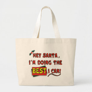 Bolso De Tela Gigante ¡Hola Santa!