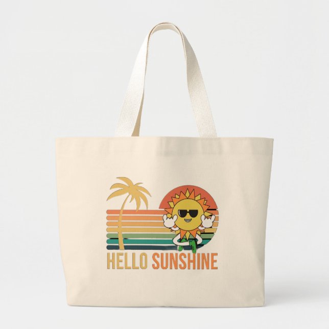 Bolso De Tela Gigante Hola Sol (Frente)