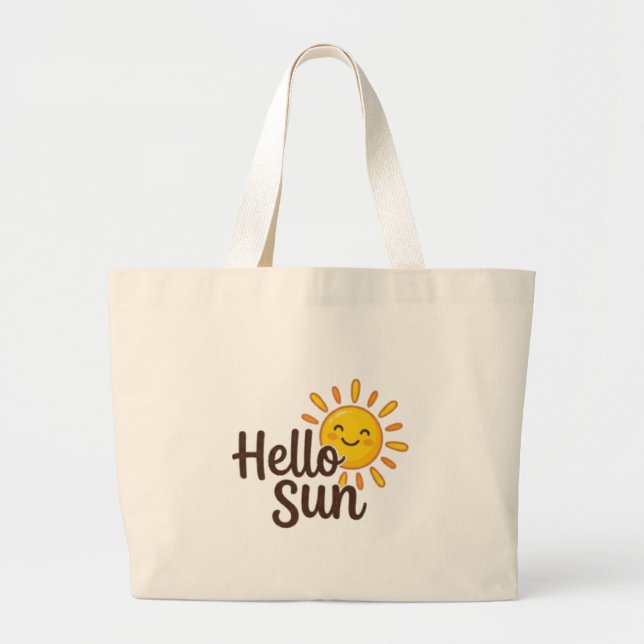 Bolso De Tela Gigante Hola Sol (Frente)