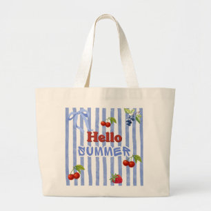 Bolso De Tela Gigante Hola Verano