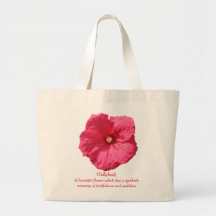 Bolso De Tela Gigante Hollyhock-Productividad y ambición rosadas