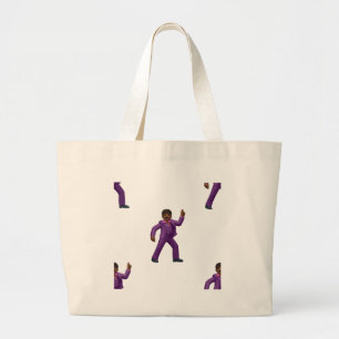 Bolso De Tela Gigante Hombre bailando de emoji