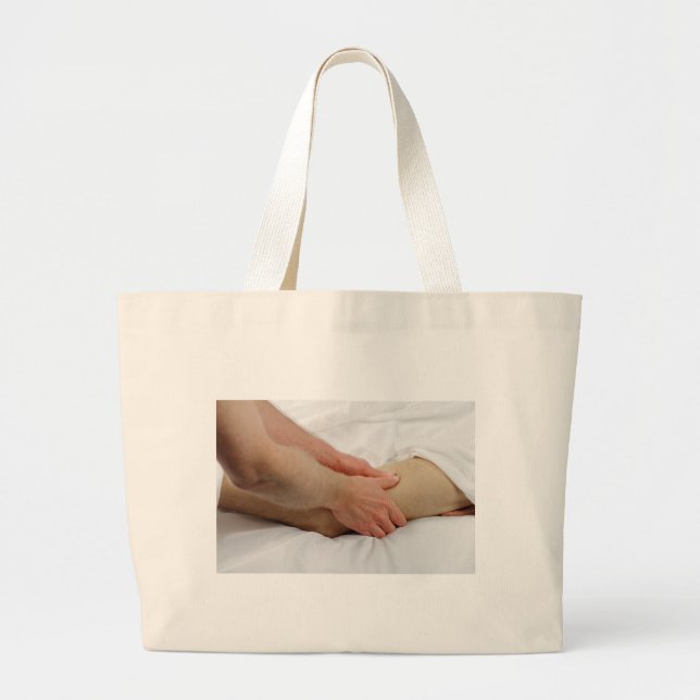 Bolso De Tela Gigante Hombre que tiene masaje de la pierna (Frente)