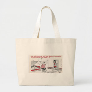 Bolso De Tela Gigante Hombre Vintage Pesca Humor De Comida