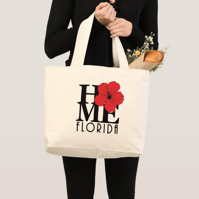 Bolso De Tela Gigante HOME Florida Red Hibiscus (Anverso (producto))