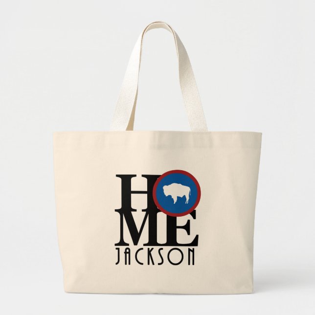 Bolso De Tela Gigante HOME JacksonWY (Frente)
