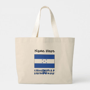 Bolso De Tela Gigante Honduras y Bandera Hondureña con tu nombre