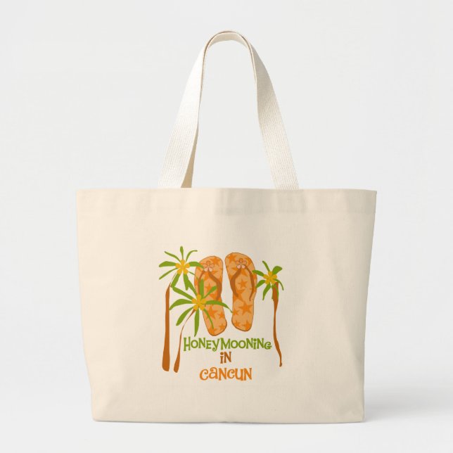Bolso De Tela Gigante Honeymooning en Cancun (Frente)