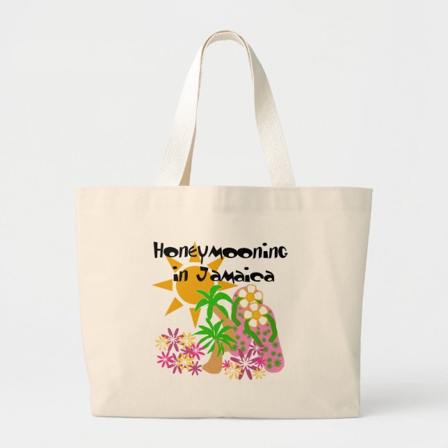 Bolso De Tela Gigante Honeymooning en Jamaica (Frente)
