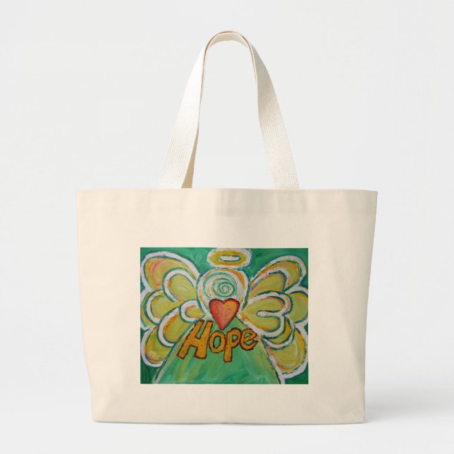 Bolso De Tela Gigante Hope Angel Word Art Tote Bag (Frente)