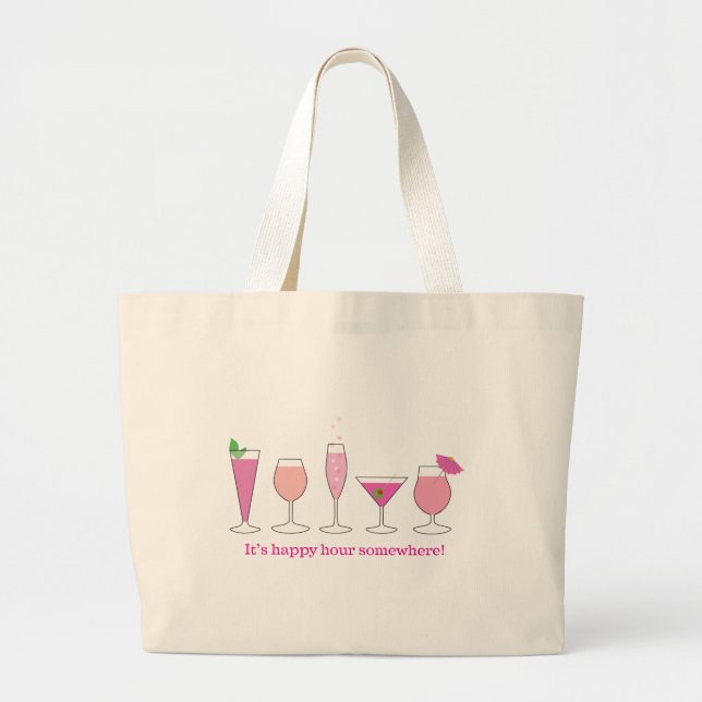 Bolso De Tela Gigante hora feliz (Frente)