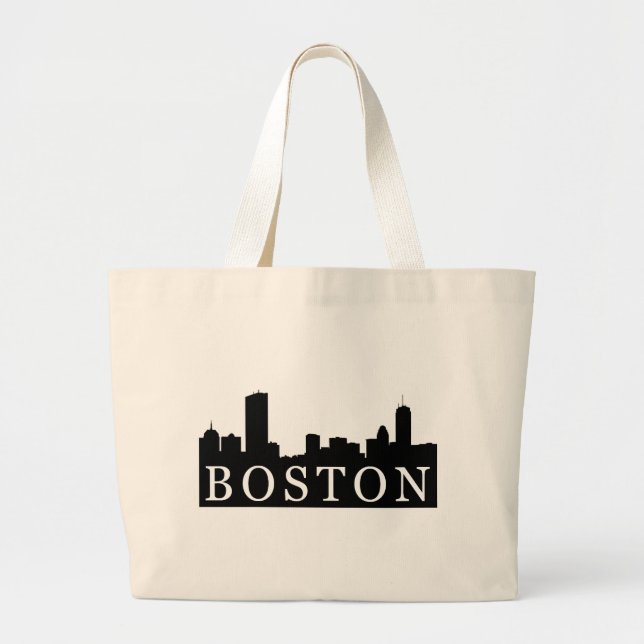 Bolso De Tela Gigante Horizonte de Boston (Frente)