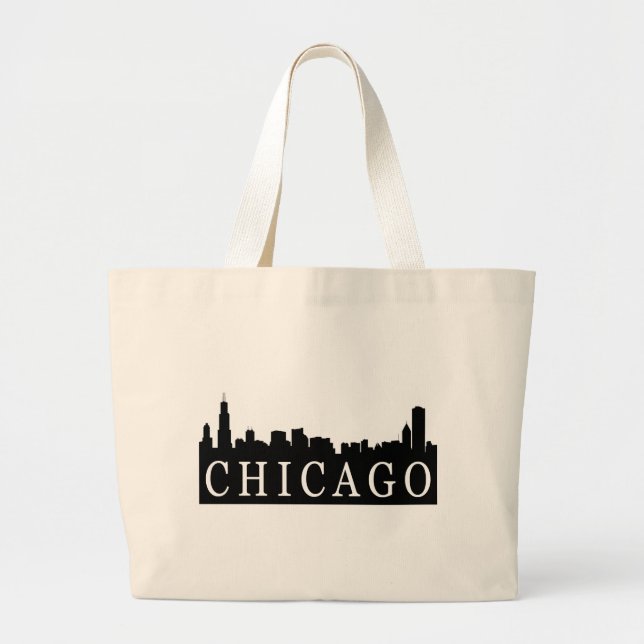 Bolso De Tela Gigante Horizonte de Chicago (Frente)