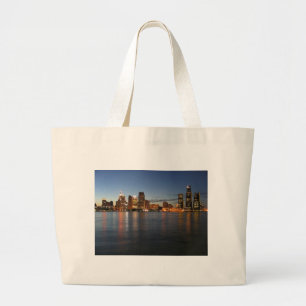 Bolso De Tela Gigante Horizonte de Detroit