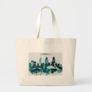 Bolso De Tela Gigante Horizonte de la ciudad de Montreal