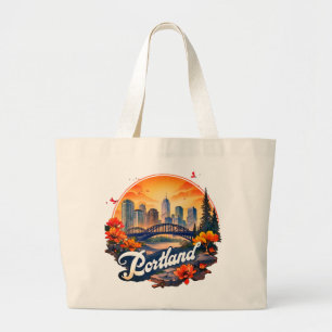 Bolso De Tela Gigante Horizonte de Portland Oregón