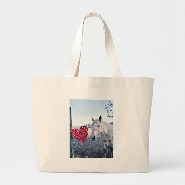 Bolso De Tela Gigante HORSE Valentine (Frente)