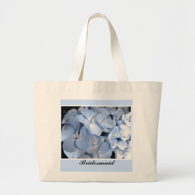 Bolso De Tela Gigante Hortensias Azules - Dama de Honor (Frente)