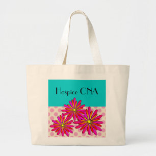 Bolso De Tela Gigante Hospice CNA Auxiliar de Enfermería Floral