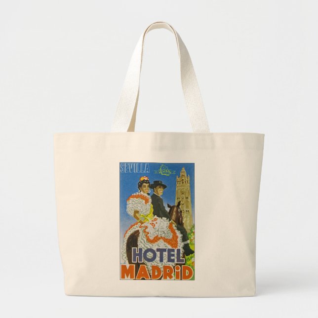 Bolso De Tela Gigante Hotel Madrid (Frente)