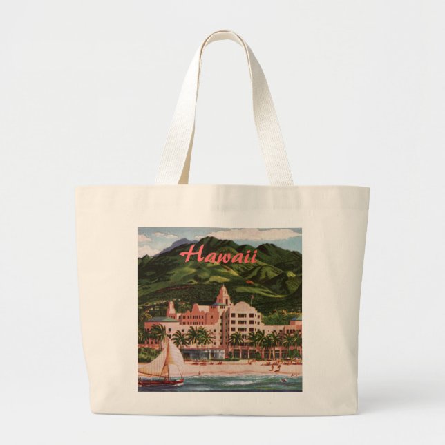 Bolso De Tela Gigante Hotel Royal Hawaiian (Frente)