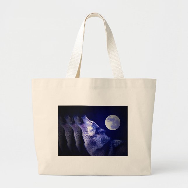 Bolso De Tela Gigante Howling Wolf (Frente)