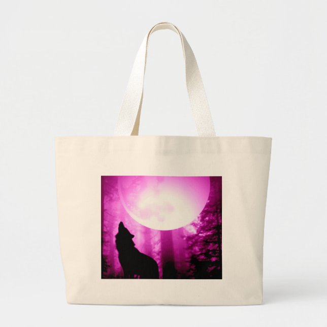 Bolso De Tela Gigante Howling Wolf (Frente)