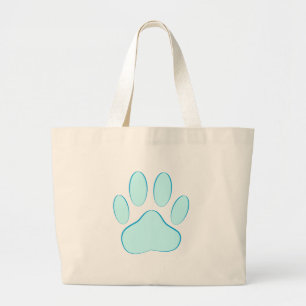 Bolso De Tela Gigante Huella azul para bebés
