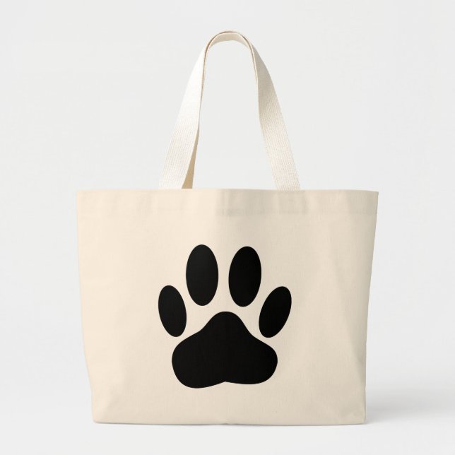 Bolso De Tela Gigante Huella de perro (Frente)