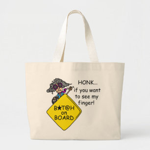 Bolso De Tela Gigante Humor de la rabia del camino