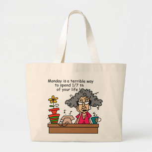 Bolso De Tela Gigante Humor de los lunes